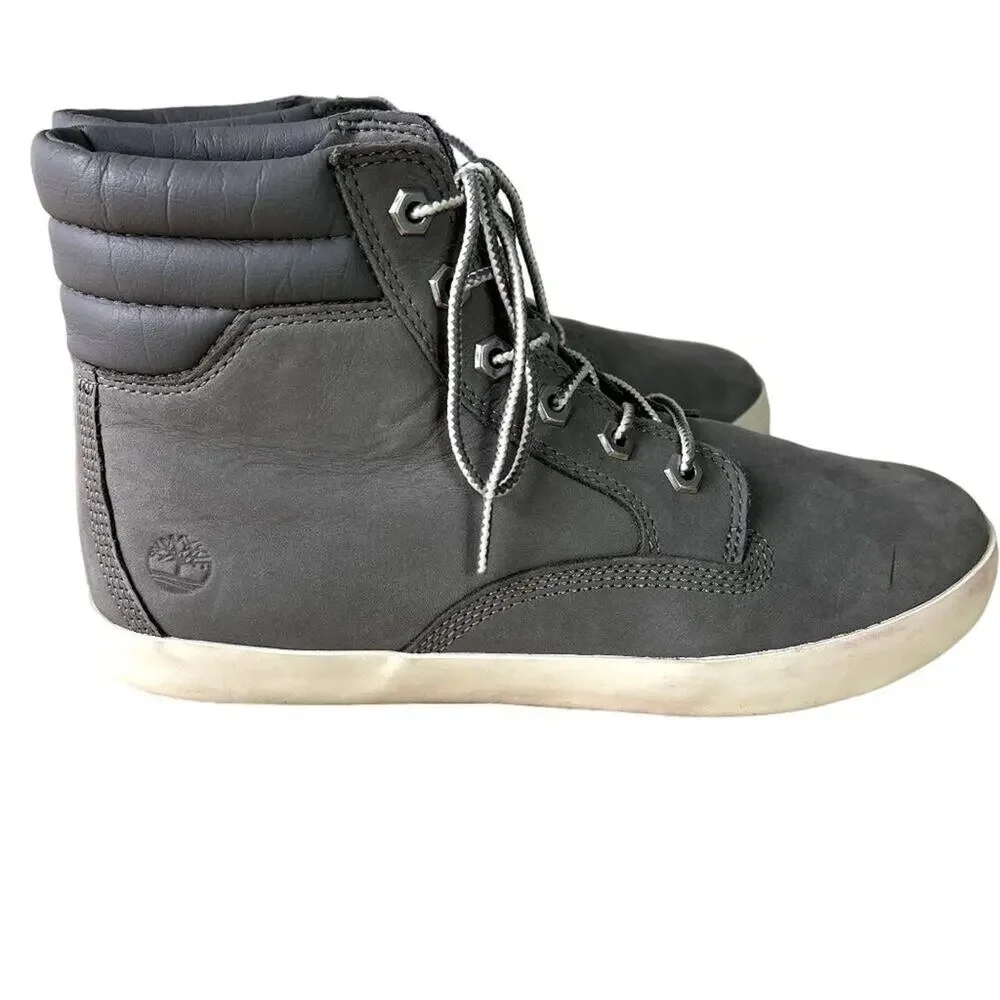Timberland Sneakers Womens 9 Dausette Gray Nubuck Leather High Top Ortholite